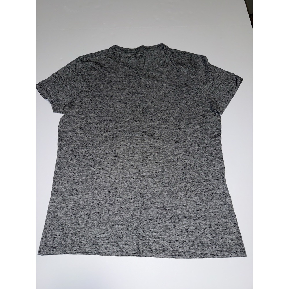 Banana Republic Men T-Shirt Large Gray Organic 100% Cotton Speckled Preppy Tee